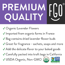 Buy dried lavender flowers and get the best deals at the lowest prices on ebay! Amazon Com Organic Lavender Flowers Dried Perfect For Tea Baking Lemonade Diy Beauty Sachets Fresh Fragrance 100 Raw From France Large 4oz Resealable Kraft Bag By Fgo Grocery Gourmet Food
