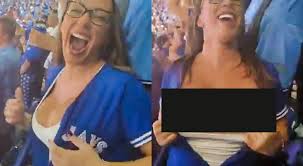 Female Blue Jays Fan Is Going Viral After Flashing The Crowd ...