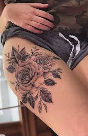 67 New Ideas Womens Tattoo Placement Colour Rose Tattoo Thigh Realistic Rose Tattoo Thigh Tattoo Designs
