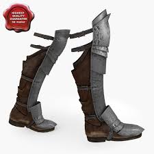 3d Model Of Medieval Armour Boots V3 Armor Boots Boots Medieval Boots