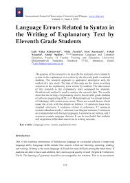 Aplikasi untuk membaca konten multi media dari buku buku penerbit erlangga. Pdf Language Errors Related To Syntax In The Writing Of Explanatory Text By Eleventh Grade Students