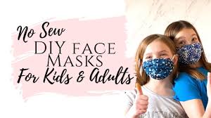 How To Make A Face Mask For Kids And Adults A No Sew Homemade Mask Tutorial Youtube