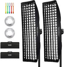 Amazon Com Godox 50x130cm 20x51 Inches Strip Softbox Lighting Honeycomb Grid Beehive Bowens Mount Speedring Compatible For Godox S Type Studio Flash Lights For Studio Photo 2pcs Camera Photo