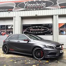 Instagram Media By Yiannimize A45 Amg Now Complete It Satin Grey With Edition 1 Decals This Works So Well Mercedes Models Mercedes A45 Amg Super Luxury Cars