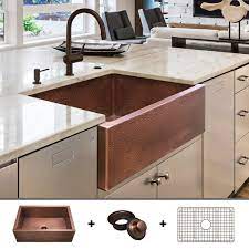 See more ideas about copper sink, copper, copper farmhouse sinks. Heavy 12 Gauge Luxury 30 Copper Farmhouse Sink 48 Lbs Copper Inclu Fossil Blu