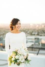 Downtown L A Wedding With Rooftop Views Minimalist Wedding Dresses Country Wedding Dresses Wedding Dresses Unique
