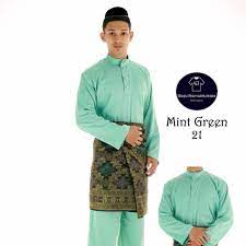 Baju melayu warna hijau mint. Baju Melayu Mint Green Shopee Malaysia