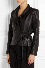 Black Barney Leather Wrap Jacket Isabel Marant Wrap Jacket Jackets Isabel Marant