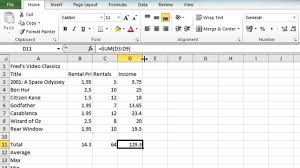 Excel 2010 Tutorial For Beginners 4 Autosum Function Microsoft Excel Microsoft Excel Tutorial Microsoft Excel Computer Help
