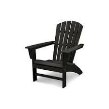 Polywood Grant Park Traditional Curveback Black Plastic Outdoor Patio Adirondack Chair Ad440bl The Home Depot Wood Adirondack Chairs Plastic Adirondack Chairs Adirondack Chair