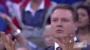 *when someone asks about your March Madness bracket* Also come pick up a  projector screen to watch @kuhoops !! let’s go Jayhawks!!!