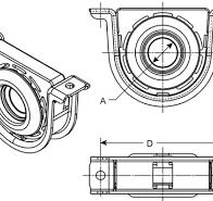 Spicer 210121-1X Dana Driveshaft Center Support Bearing