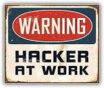 Amazon.com: DG Graphics Warning Hacker at Work Vintage Sign Art ...