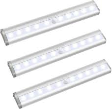 Amazon Com Motion Sensor Closet Lights Hokoiln 10 Led Motion Sensor Lights Stick On Anywhere Wireless Battery Operated Night Light Bar Safe Lights For Closet Cabinet Wardrobe Stairs 3 Pack Home Improvement