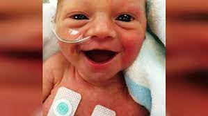 Look Preemie S Smile Lights Up The Internet Baby Smiles Premature Baby Premature Baby Girl