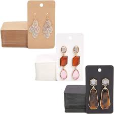 Not only can it be time efficient for small business owners, but it can make your earring cards even more attractive by adding other decorative details such as stamps, stickers, twine, etc. 300 Pack 2 X 3 5 In Rectangle Earring Holder Cards For Display Jewelry Bulk White Black Brown Walmart Com Walmart Com