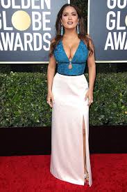 Check out the latest pictures, photos and images of salma hayek from 2020. Salma Hayek Sizzles In Blue White Guccidress At Golden Globes Life Style Magazine