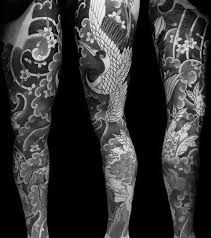 Black And White Japanese Tattoo Leg Sleeve 40 Japanese Crane Tattoo Designs For Men Bird Ink Ideas Crane Tattoo Foo Dog Tattoo Design Tattoo Designs Men