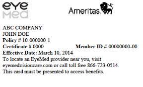 An id card, or member vision card, isn't required for you to receive services or care. Find A Provider Ameritas