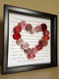 Song Lyrics 3d Paper Art With 3d Paper Roses Custom With Etsy Valentine Crafts Diy Valentines Decorations Paper Roses