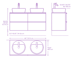 A stylish and practical option for any space, our bathroom vanity units are available in designs and finishes to suit even the most particular of tastes. Bathroom Vanities Dimensions Drawings Dimensions Com