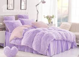 Solid Purple And Pink Color Blocking Super Fluffy 4 Piece Bedding Sets Duvet Cover Purple Bedding Bed Linens Luxury Modern Bed Sheets
