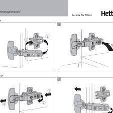 Scharniere einstellen ist einfacher als es den anschein hat. Montageanleitungen Hettich