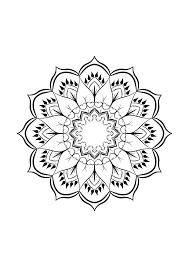 Download Heart Flower Mandala Black And White Free Svg File Svgheart Com