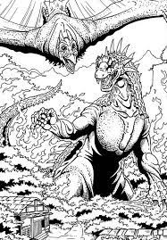 Uncategorized king ghidorah coloring pagesla print monster for free. Rodan Coloring Pages Coloring Home