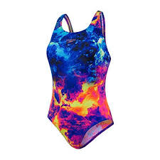Haut de maillot de bain valege modèle dos nu conçu pour remonter et souligner le décolleté bonnets moulé pour une forme. Speedo Damen Firesplash Placement Digital Powerback Badeanzug Navy Fluo Orange Post It Pink Turkis 32 Badeanzug Speedo Bademode