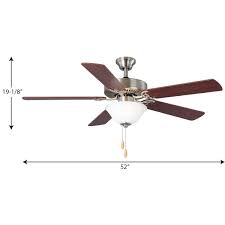 How to choose a ceiling fan? Airpro Collection 52 Five Blade Ceiling Fan With White Etched Light Kit P2599 09 Progress Lighting