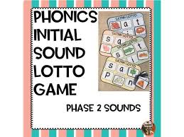 He has to say the sound he lands on. Phonics Initial Sounds Lotto Games Teaching Resources