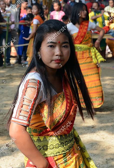 Bodo Tribal Girls Perform Dance On Editorial Stock Photo - Stock Image | Shutterstock Editorial