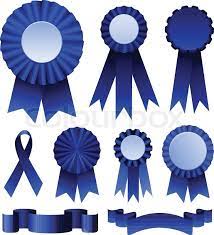 Blue Ribbons Award Isolated On White Vector Colourbox Blue Ribbon Award Blue Ribbon Award Ribbon