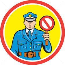 Copyrights and trademarks for the cartoon, and other promotional materials are held by their respective owners and their use is allowed under the fair use clause of the copyright. Traffic Policeman Stop Hand Signal Cartoon Vector Illustration C Patrimonio 4547155 Stockfresh