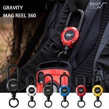 楽天市場 root co gravity magreel 360 マグネット内蔵型カラビナリールキーホルダー リール キーホルダー リールキー カラビナリール カラビナキーリール ピンオンリール ストラップ 伸縮 伸びる 落下防止 アウトドア 旅行 root co 楽天市場店 アウトドア