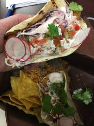 I love this new cole slaw i've been making, with cabbage, 1 tablespoon each of olive oil and cider vinegar, 1 teaspoon of honey, salt, a bit of chopped red onion. Fish Tacos Review Of Sullys Muskoka Gourmand Bracebridge Ontario Tripadvisor