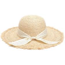 Shein Sheinside Knot Band Raw Trim Straw Hat 17 Liked On Polyvore Featuring Accessories Hats Beige Beige Hat Band Hats Knot Band Beige Hat Hat Band