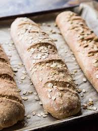 Whole Grain Flax And Millet Baguettes Recipe Homemade Bread Food Recipes