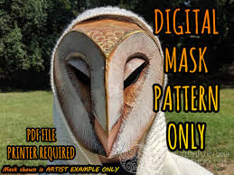 Barn Owl Low Poly Mask Pattern for Cardboard or EVA Foam - Etsy