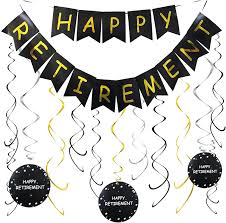 Maybe you would like to learn more about one of these? Buy Happy Retirement Banner And Happy Retirement Hanging Swirls For Retirement Party Decorations Kit Men And Women Black Gold Retirement Party Supplies Online In Turkey B07fdx9k7n
