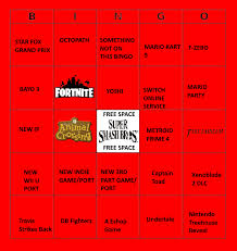 The live stream event took place on nintendo's official streaming channels on twitch, youtube, and social media. Nintendo Direct E3 2018 Bingo Nintendo Switch Forum Page 1