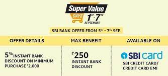 5x reward points on online spends; Best Sbi Amazon Offers July 2021 Get 10 Off On Cards