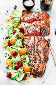 Salmon can be stored in its original packaging for up to two days. Easy Mustard Salmon With Citrus Squash Salad A Simple Pantry