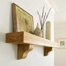 Large antique mahogany balloon mantel clock. Solid Oak Beam Rustic Character Mantel Shelf Heart Corbel Set