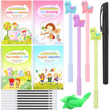 Letter z activities & craft ideas. Amazon Com Dianelhall 4 Pieces Magic Practice Copybook With Pen English Practice Copy Book Handwriting Magic Writing Paste Board For Before School Kids Number Math Alphabet Drawing Magic Calligraphy Arts Crafts