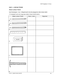 Muka depan modul tingkatan 2. Khb Tgk 2 Bab 3 Lukisan Teknik