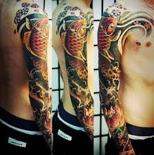 Trong kinh doanh, cá chép còn tượng trưng cho sức. Hinh XÄƒm Ca Chep á»Ÿ Tay Ä'áº¹p Tattoo Ca Chep Full Tay