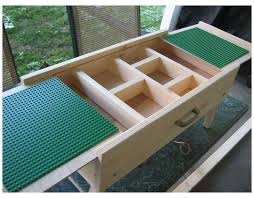 Lego Table Plans For Christopher This Is A Lego Table That Has A Sliding Top To Expose A Storage Area The Legs Fold Und In 2020 Lego Table Diy Lego Room