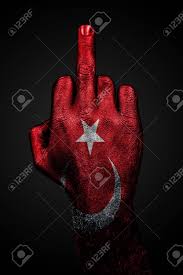Choose from hundreds of free grunge backgrounds. A Hand With A Painted Flag Of Turkey Shows The Middle Finger A Sign Of Aggression Against A Dark Background Vertical Frame Stock Photo Picture And Royalty Free Image Image 121014876